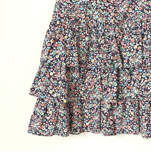 {Express} Floral Tiered Strapless Dress - Picture 4 of 7